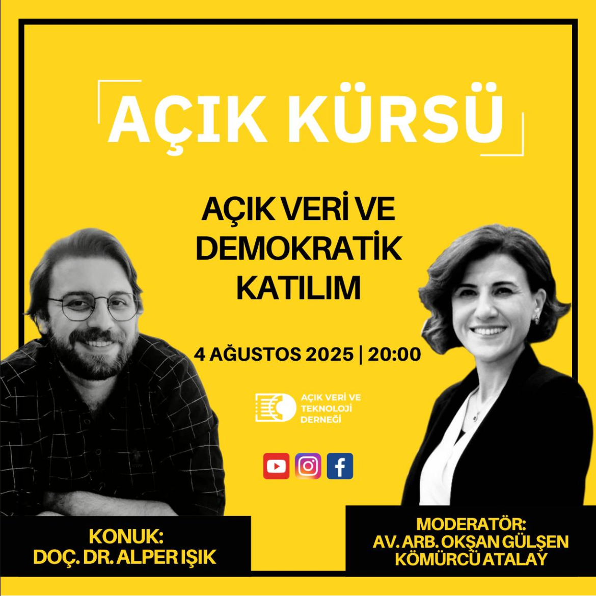 [Açık Kürsü] 47. Bölüm | Açık Veri ve Demokratik Katılım – Doç. Dr. Alper Işık