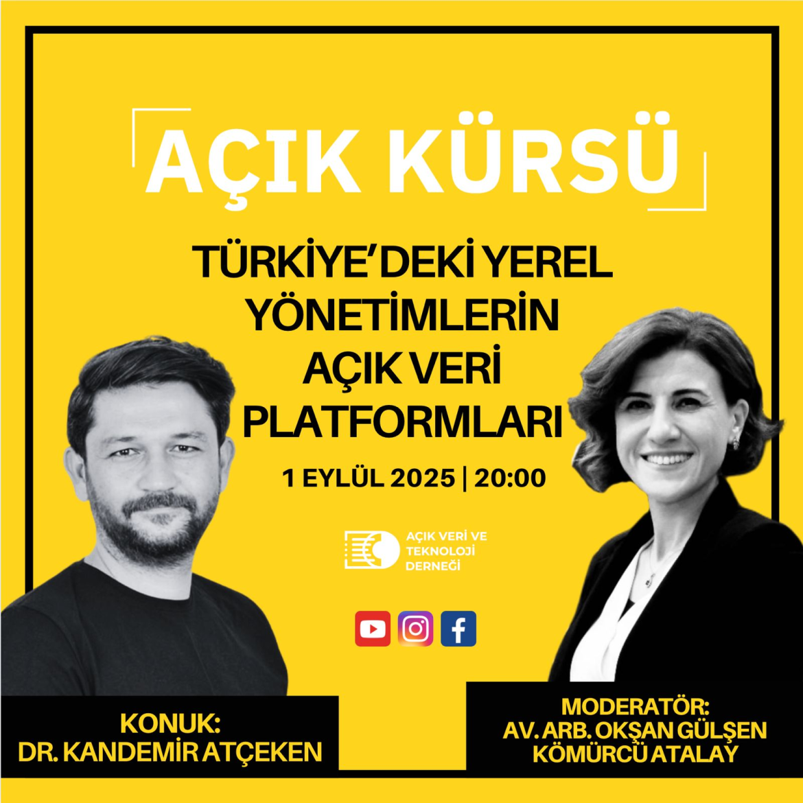 [Açık Kürsü] 48. Bölüm | 4 Büyükşehir Belediyesi’nin Açık Veri Platformları – Dr. Kandemir Atçeken